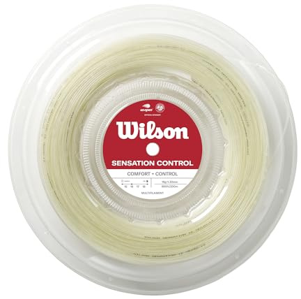 Wilson Sensation Control 200M Natur Tenis Bobinas De Cordaje 200M Multifilamento Colores Naturales