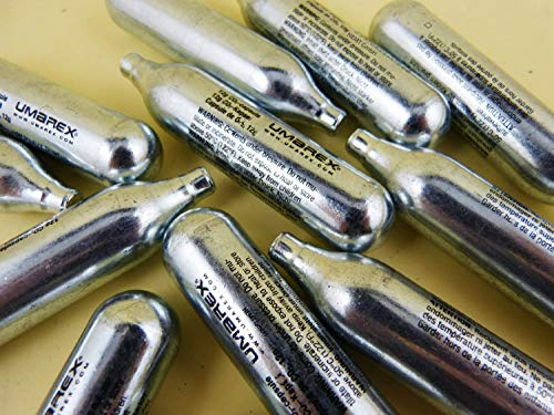Set di 50 Capsule di CO2 - Ricarica Gas per Proiettili (12g) per Armi Softair, Paintball, Pistole e Fucili ad Aria Compressa