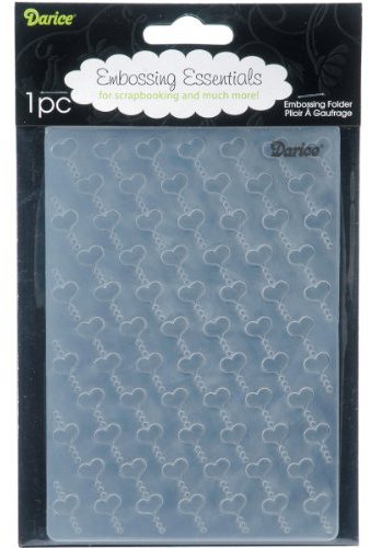 Darice 1215-61 Heart Background Embossing Folder, 4.25-Inch by 5.75-Inch