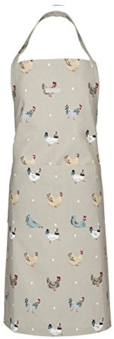 Sophie Allport - Lay A Little Egg Unisex Adult Kitchen Apron, 100% Cotton, Adjustable Neck Strap and Front Pocket