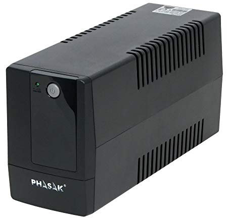 Phasak PH9406 - Sistema de alimentación ininterrumpida (600 VA), Negro