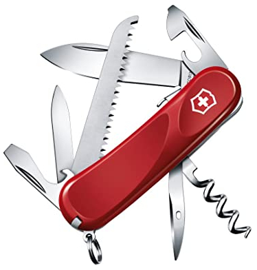 Victorinox Schweizer Taschenmesser, Evolution S13, Multitool, Swiss Army Knife mit Feststellklinge, Dosenöffner, Schraubendreher 3 mm
