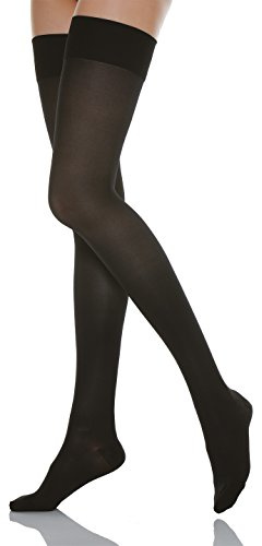 Relaxsan Basic 960 (Noir 4/XL) bas cuisse de maintien 280 Den - sans silicone - compression graduée forte