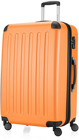 Hauptstadtkoffer Spree - Großer Hartschalen-Koffer, TSA, 4 Doppel-Rollen, Trolley, Rollkoffer, Reisekoffer, Volumenerweiterung, 75 cm, 119 Liter, Orange
