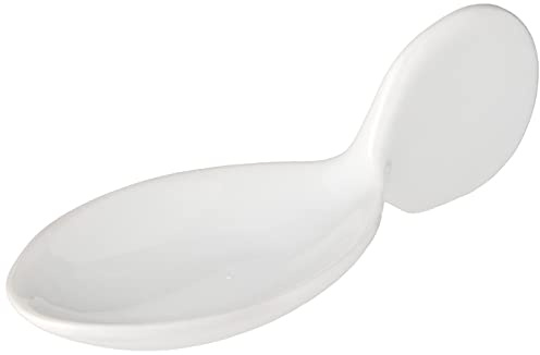 Restaurantware White Fish Porcelain Spoon, 4 In, 10 Pack