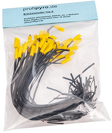 100x Elektrische Brückenzünder Typ A / 0,3m (Elektrozünder, Sicherheitszünder, Zündschnur)