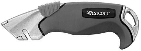 Westcott E-84023 00 - Cuchilla de seguridad de aleación de aluminio, 18 mm, color gris/negro