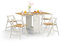 Julian Bowen White/Natural Wood Savoy Compact Dining Set