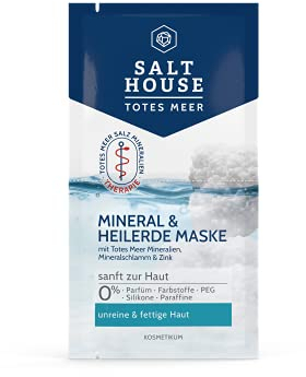 Salthouse Mar Morto terapia minerale e terapia curativa maschera facciale, con zinco e fango minerale del Mar Morto, chiarisce, pulisce e lenisce, 2 x 7 ml