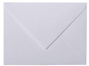 Paper24 25 Umschläge B6 feuchtklebend 120 g/qm, Briefumschläge 12,5 x 17,5 cm für Hochzeit, Geburtstag, zum Basteln in der Farbe Lila-Blau