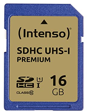 Intenso Premium Scheda di memoria SDHC da 16 GB, Class 10 UHS-I