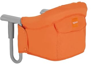Inglesina Fast, Faltbarer Tischsitz, Orange (Orange), Einfach zu transportieren, Waschbar, Sichere Installation, Bis zu 15 kg, 35 x 27 x 42 cm