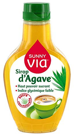 Sunny Via - Sciroppo d'agave - Per addolcire naturalmente cibi e bevande - 350 g.