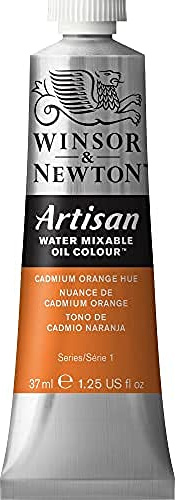 Winsor & Newton Artisan Water Mixable Oil Colour, 1.25-oz (37ml), Cadmium Orange Hue