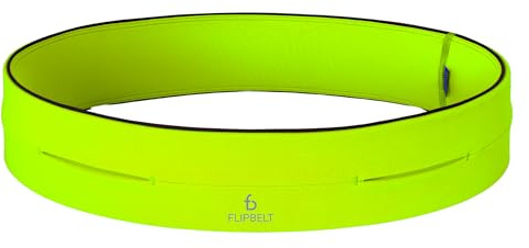 FlipBelt Classic Running Belt, Running Fanny Pack for Women and Men, Non Chafing Waist Band Pack for Phone, Moisture Wicking Storage Belt, USA Company