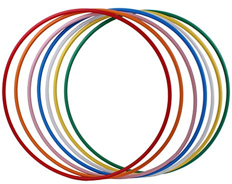 hoopomania® pièce Brute Hula Hoop, HDPE-20 mm, Colored, Ø100/90/80/70/60cm (Noir, Ø80cm)