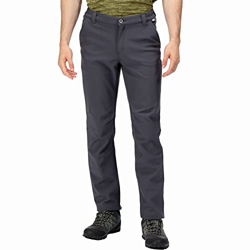 Regatta Fenton Pantalón Tejido Softshell Impermeable Trousers, Hombre, Seal Grey, 34