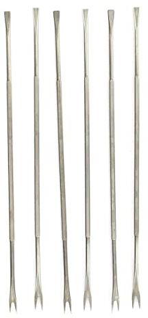 Fackelmann Posate per Frutti di Mare 6 Cucchiaini di Pesce, Alluminio, Grigio