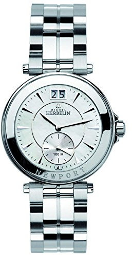 Michel Herbelin Damen Analog Quarz Uhr mit Edelstahl Armband 18266/B19
