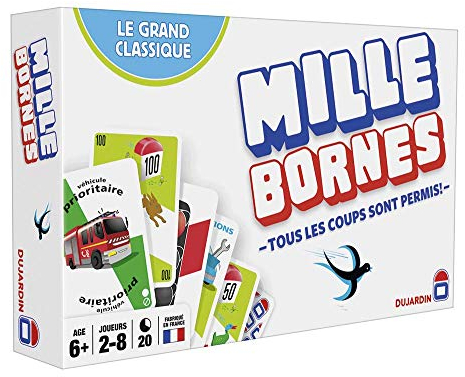 Dujardin – Mille Bornes Le Grand Classique – Jeu de société – Jeu de cartes – Atteignez les 1000 bornes en premier – A jouer en Famille ou entre Amis – 2 à 8 joueurs – Dès 6 ans