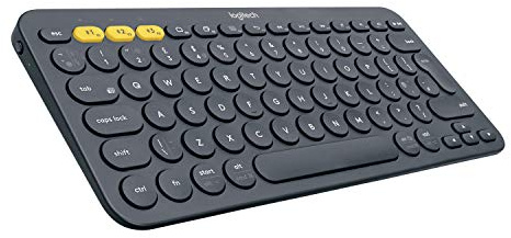 Logitech K380 Tastiera Bluetooth Multidispositivo per Windows, Apple iOS, ‎Bluetooth Wireless, Design Compatto, PC/Mac/Laptop/Smartphone/Tablet, Layout Italiano ‎QWERTY, Nero