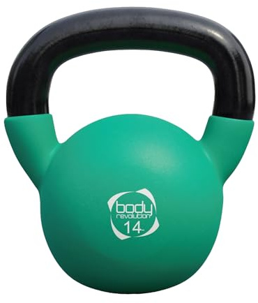 Body Revolution Neoprene Coated Cast Iron Kettlebells - Home and Gym Weights - Strength and Fitness Training Equipment for Men and Women, 2kg - 24kg