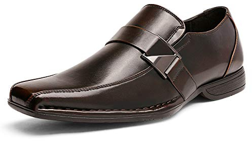 Bruno Marc herr business mokassins halvskor loafer skor tofflor, - 3 mörkbrun - 47 EU