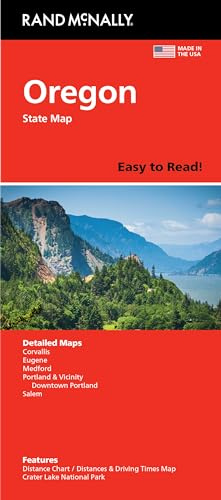 Rand McNally Easy to Read: Oregon State Map