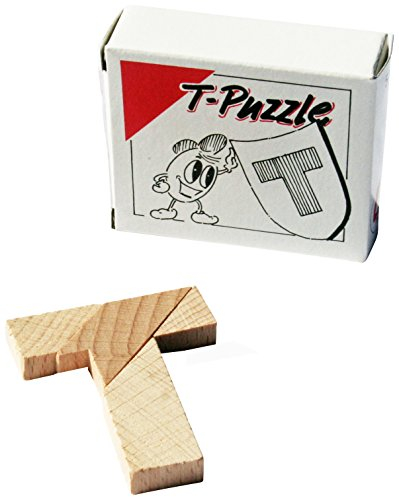 T-Puzzle - Mini Holz Puzzle Knobelspiel Geduldspiel Klassiker Minipuzzle