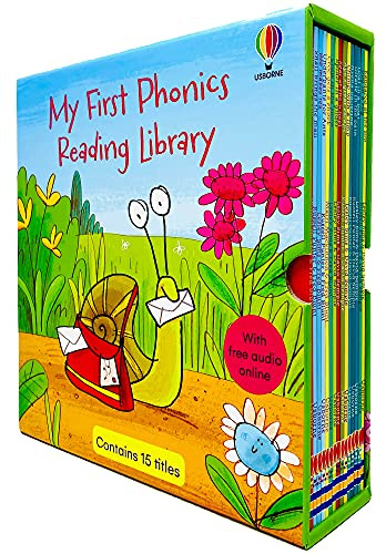 Usborne My First Phonics Reading Library 15 Books Collection Box Set (Phonics Readers) (WITH FREE AUDIO ONLINE)