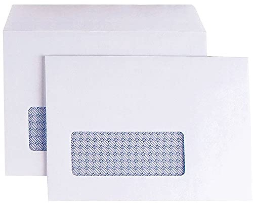 Q-Connect KF3410 Envelope C6 Low Window 90gsm Self-Seal (Pack of 1000) - White