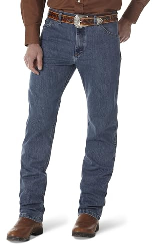 Wrangler Men's Premium Performance Cowboy Cut Regular Jean, Mid Tint, 34W x 32L