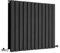 Milano Alpha Black Horizontal Double Flat Panel Radiator - 635mm x 840mm