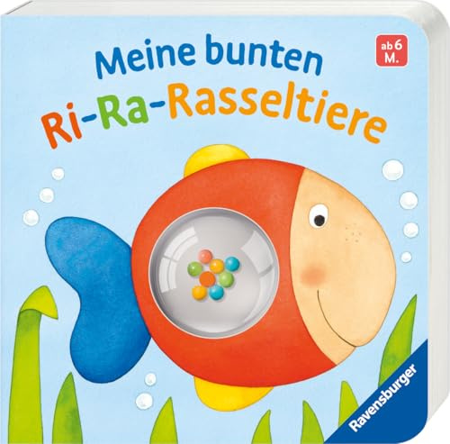 Meine bunten Ri-Ra-Rasseltiere - Rasselbuch für Kinder ab 6 Monaten, Babybuch, Spielbuch