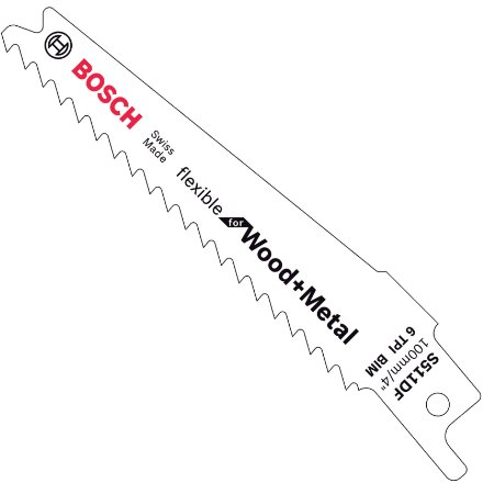 Bosch Accessories 5 unidades Hoja de sierra sable S 511 DF Flexible for Wood and Metal (Longitud 100 mm, accesorio de sierra sable)