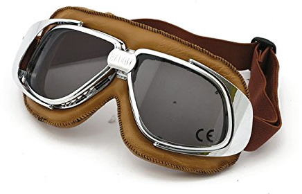 Bandit Motorradbrille braun mit getönten Gläsern