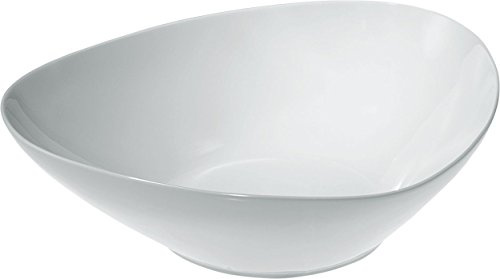Alessi Colombina 12-1/4-Inch by 10-3/4-Inch Salad Bowl, White Porcelain - FM10/38
