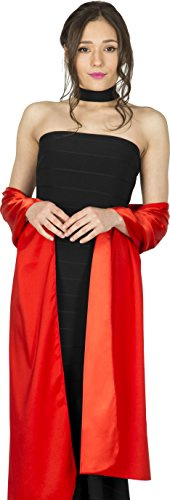 BlackButterfly Stola Donna Raso Cerimonia | Effetto Lucido, 48 x 241 cm, Matrimonio e Damigella, Ballo di Fine Anno, Leggera, Taglia Unica