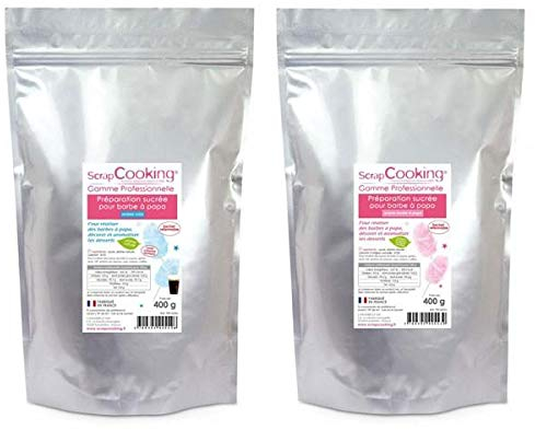 Préparation barbe à papa bleu & rose 800 g