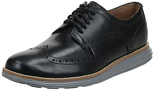 Cole Haan Men's Original Grand Shortwing oxfords shoes, Black Leather Ironstone, 9.5 UK