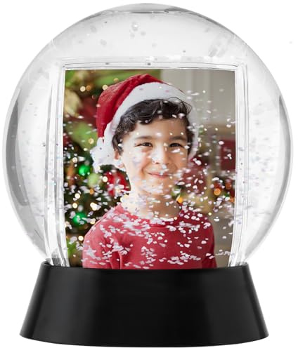 Neil Enterprises Inc. Sphere 2-Photo Snow Globe with Black Base