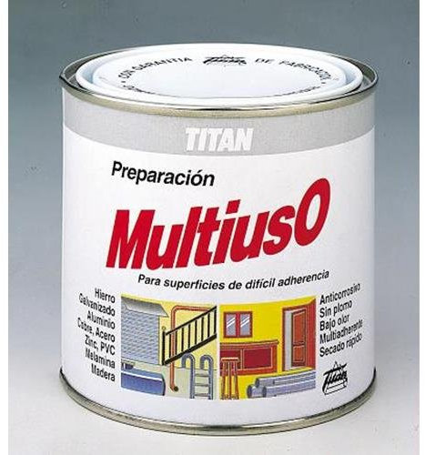 TITAN - Pintura Multiuso 2.5L Gris Satinado Acuosa Interior/Exterior