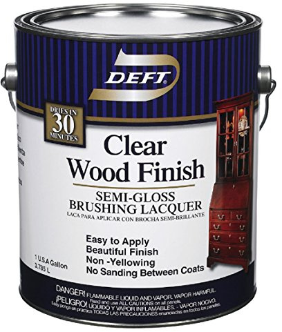Deft 011-01 Interior Clear Wood Finish Gloss Brushing Lacquer, 1 Gallon (Pack of 4)