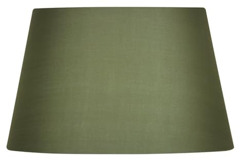 Oaks Lighting Cotton Drum Shade, 14-inch, Fabric, Sage Green, S901/14 SE