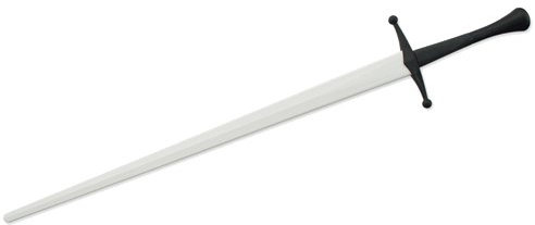 RED DRAGON Unisex-Erwachsene Synthetic Sword-White Blade w/Black Hilt Synthetisches Bastard-Sparring-Schwert – weiße Klinge mit schwarzem Griff, Einheitsgröße