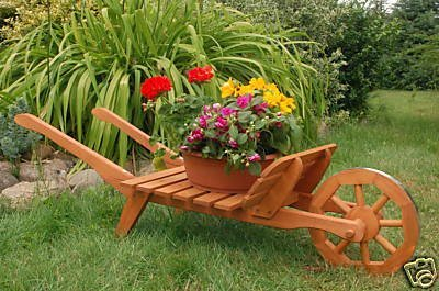 Deko-Shop-Hannusch Brouette décorative en bois Taille XXL