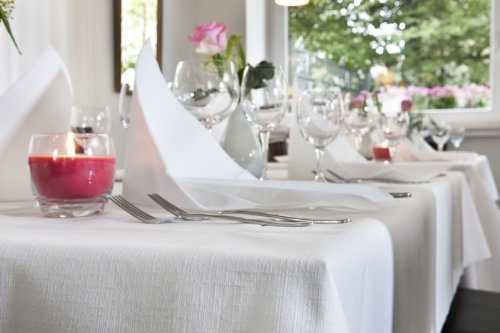 Duni 164168 Tabelle beinhaltet, Evolin, 127 cm x 127 cm, Weiß (50 Stück)