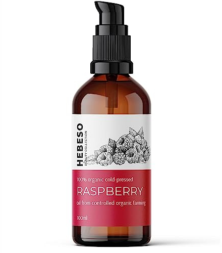 Himbeersamenöl 100% Rein & Natürlich Kaltgepresst 100ml | Anti-Aging, Pflege, Vitamin A/E, EFA reichhaltiges Öl | Behandelt Falten, Fältchen, trockene Haut | 100% natürliche Gesichtspflege