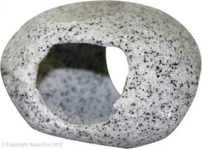 Aqua One Round Cave Aquarium Ornament, Small, 9.5 x 8.5 x 5.3 cm, Marble