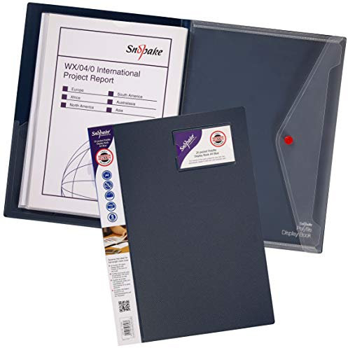 Snopake Sichtbuch A4, 20 Hüllen, Blau, 5 Stück, Ref: 12367